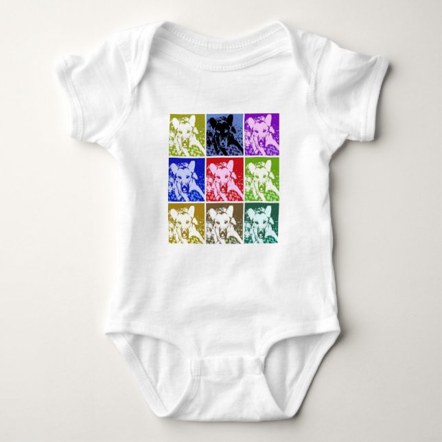 German Shepherd Pop Art Baby Bodysuit (Front)