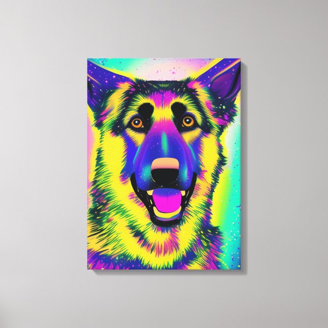German Shepherd Pop Art    Canvas Print (Front)