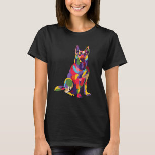 German Shepherd Pop Art For Dog Owners And Dog T-Shirt