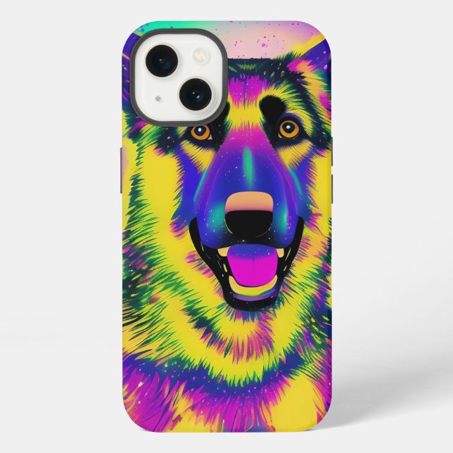 German Shepherd Pop Art   iPhone Case (Back)