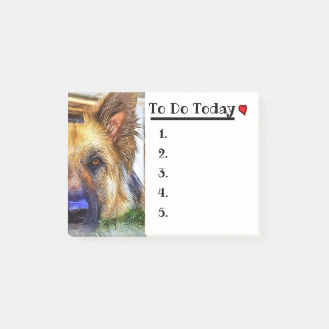 German Shepherd Post-it Notes (Front)