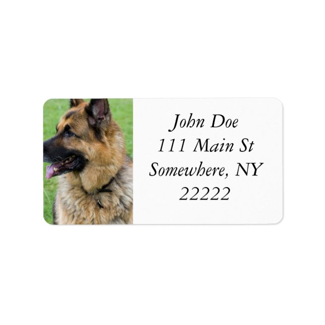 German Shepherd Profile Label (Front)