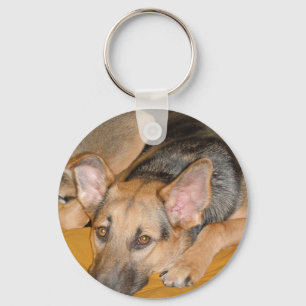 German Shepherd Pup Key Ring