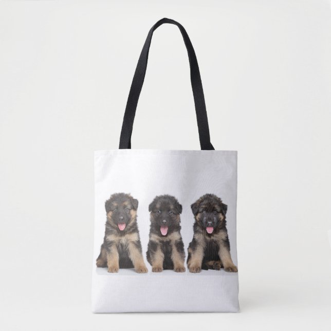 German Shepherd Puppies Tote Bag (Front)