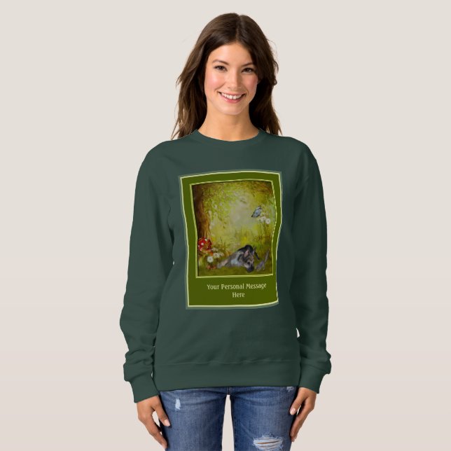German Shepherd Puppy Add Your Own Text   Sweatshirt (Front Full)