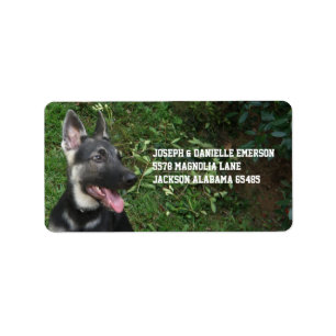 German Shepherd Puppy Address Labels