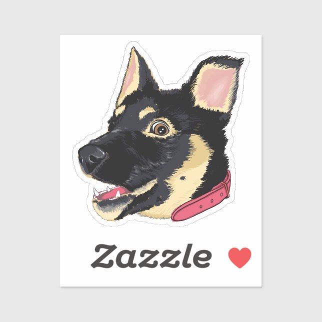 German Shepherd Puppy Art GSD Dog Lover Gift (Sheet)