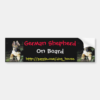 German-Shepherd Puppy Bumper Sticker