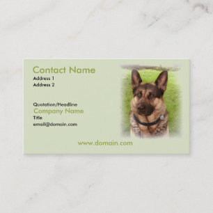German Shepherd Puppy Dog Business Card