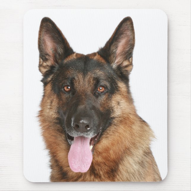 German Shepherd Puppy Dog Computer Mousepad (Front)