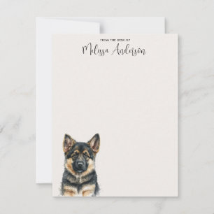 German Shepherd Puppy Dog Watercolor Personalised Card