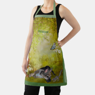 German Shepherd Puppy Fantasy Personalised Apron