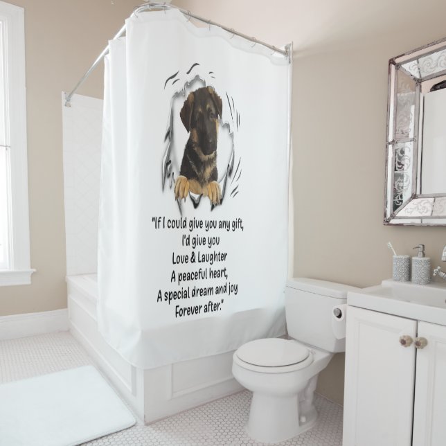 German Shepherd Puppy Gift Shower Curtain (In Situ)
