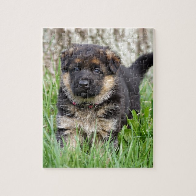 German Shepherd Puppy Jigsaw Puzzle (Vertical)