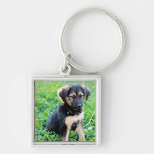 German Shepherd Puppy Key Ring