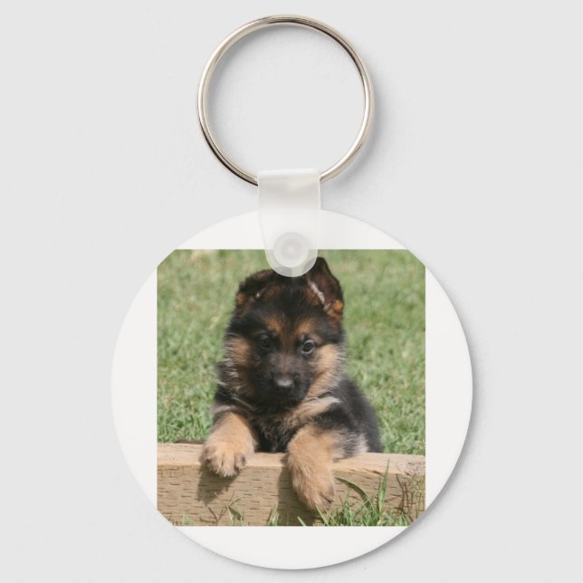 German Shepherd Puppy Key Ring (Front)