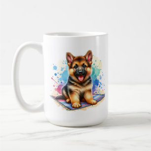 German Shepherd Puppy Personalised Coffee Mug
