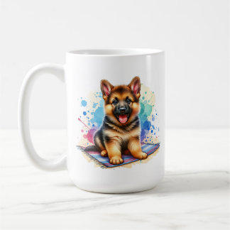German Shepherd Puppy Personalised Coffee Mug