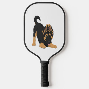 German Shepherd Puppy Pickleball Paddle