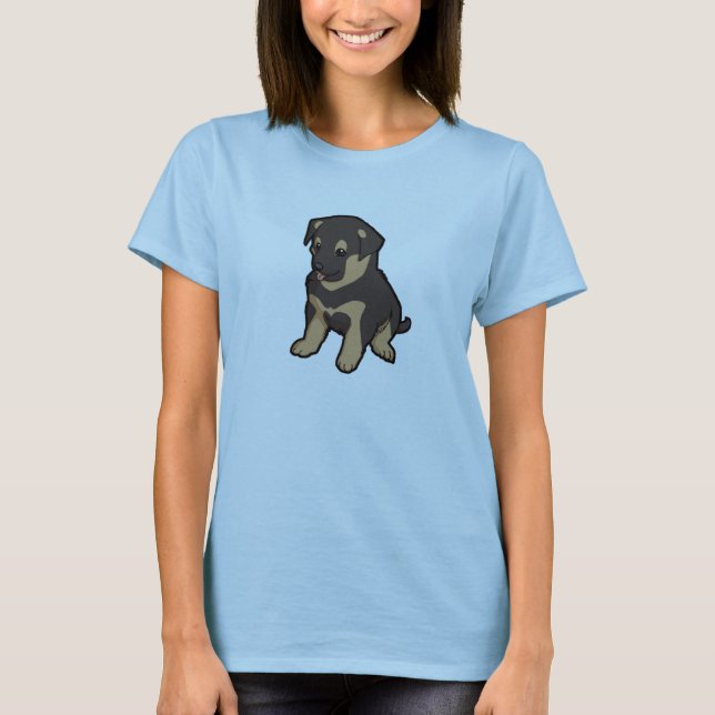 German Shepherd Puppy T-Shirt (Front)