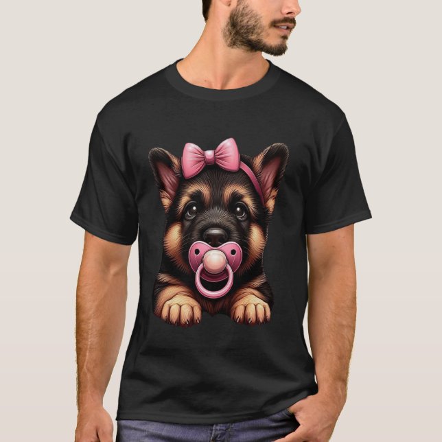 German Shepherd Puppy T-Shirt (Front)