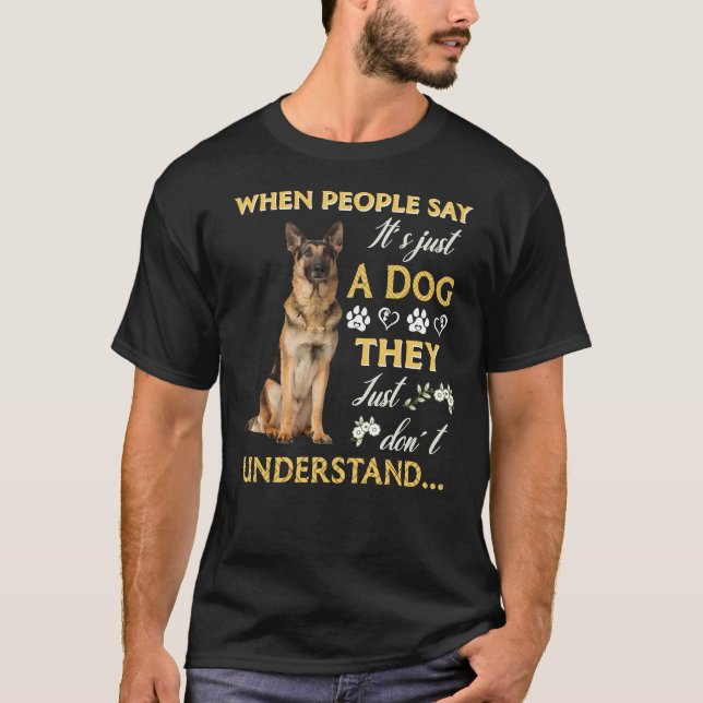 German Shepherd Quote Fitted T-Shirt (Front)