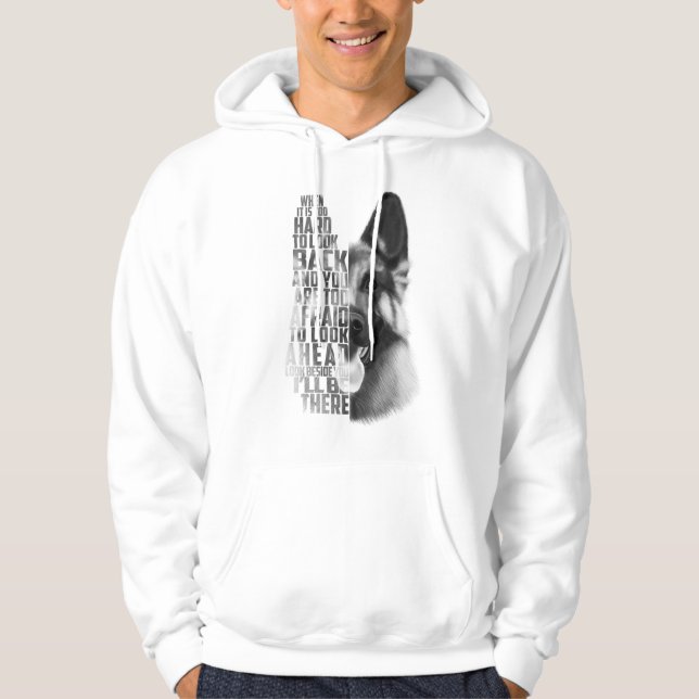 German Shepherd Quote, German Shepherd  Hoodie (Front)
