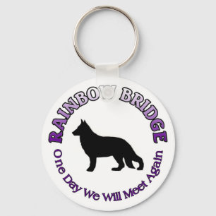 GERMAN SHEPHERD RAINBOW BRIDGE KEYCHAIN