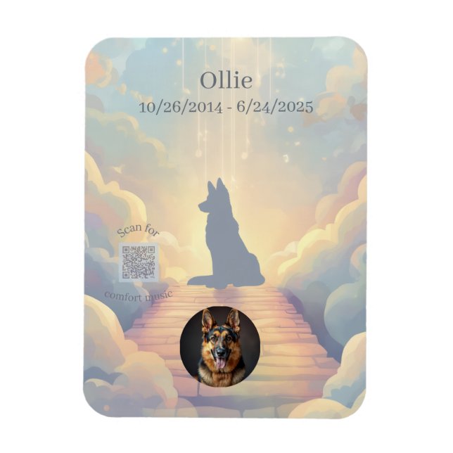 German Shepherd Rainbow Bridge Magnet (Vertical)