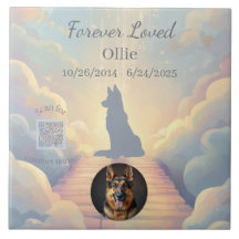 German Shepherd Rainbow Bridge Photo Tile