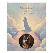 German Shepherd Rainbow Bridge Poster