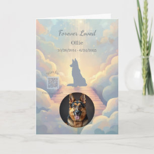 German Shepherd Rainbow Bridge Sympathy Card