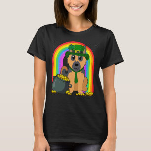 German Shepherd Rainbow Irish C St Patrick Day Dog T-Shirt