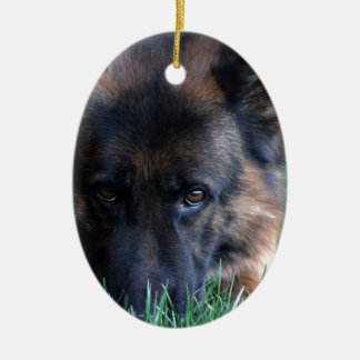 German Shepherd Randy vom Leithawald Ceramic Tree Decoration