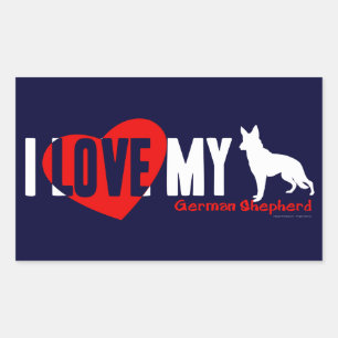 German Shepherd Rectangular Sticker