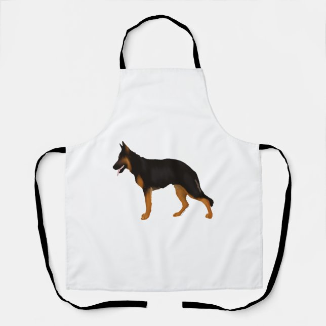 German Shepherd Red  Black Blanket  Apron (Front)