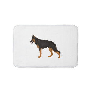 German Shepherd Red  Black Blanket  Bath Mat