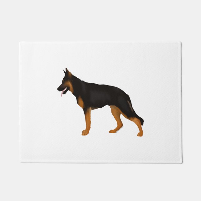 German Shepherd Red  Black Blanket  Doormat (Front)