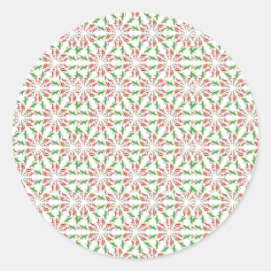 German Shepherd red green Classic Round Sticker