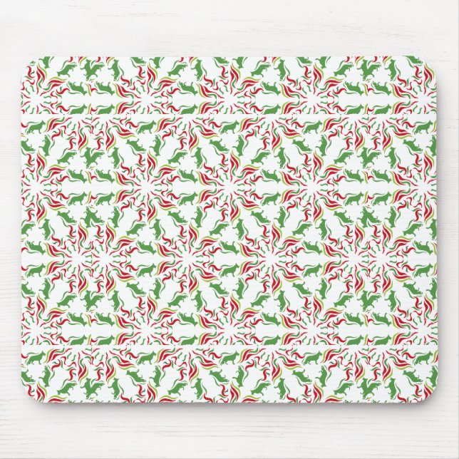 German Shepherd red green Mouse Mat (Front)