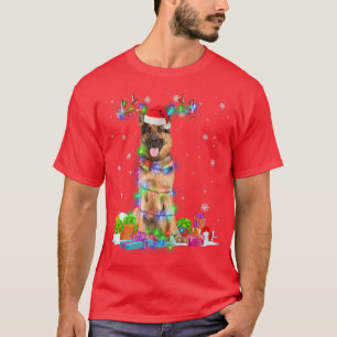 German Shepherd Reindeer Christmas Lights Funny Do T-Shirt