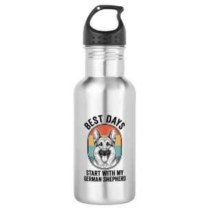 German Shepherd Retro Art Vintage Dog Lover Design 532 Ml Water Bottle