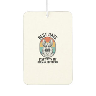 German Shepherd Retro Art Vintage Dog Lover Design Car Air Freshener