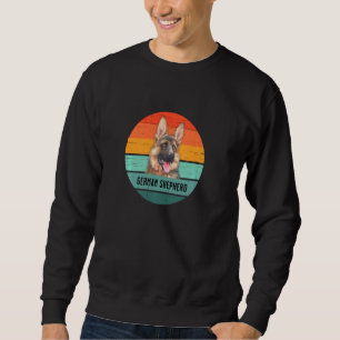 German Shepherd Retro Dog Pet Devotee Men Women Ki Sweatshirt