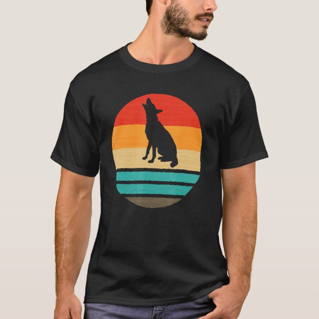 German Shepherd Retro Dog T-Shirt (Front)