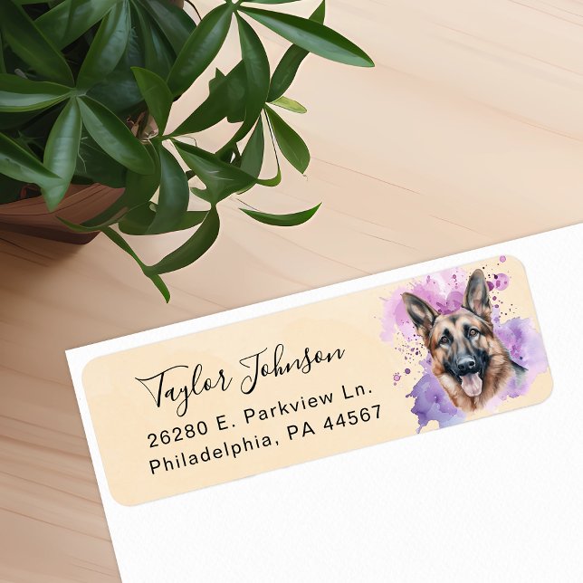 German Shepherd Return Address Label (Creator Uploaded)