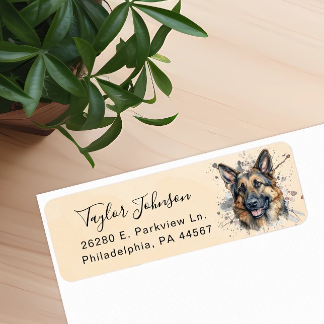German Shepherd Return Address Label (Creator Uploaded)