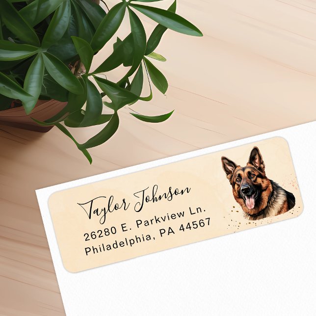 German Shepherd Return Address Label (Creator Uploaded)