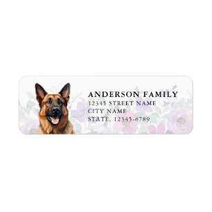 German Shepherd Return Address Labels