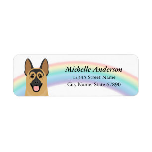 German Shepherd Return Address Labels